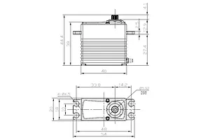 Reefs RC Aluminium 1100 Smart Standard 79kg 8.4V Brushless Metal Gear Servo/Winch - Black image 100875