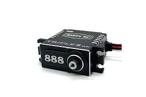 Reefs RC Aluminium TRIPLE8 Standard 66kg 16.8V Direct Power Brushless Metal Gear Servo - Black image 100877