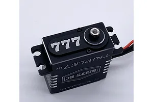 Reefs RC Aluminium Triple7 Standard 60kg 14V Direct Power Brushless Metal Gear Servo - Black image 100927