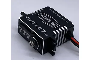 Reefs RC Aluminium Triple7 Standard 60kg 14V Direct Power Brushless Metal Gear Servo - Black image 100928