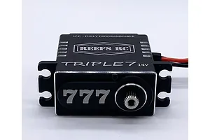 Reefs RC Aluminium Triple7 Standard 60kg 14V Direct Power Brushless Metal Gear Servo - Black image 100929