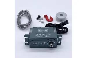 Reefs RC Aluminium 299LP Low Profile 23kg 8.4V Coreless Metal Gear Winch Servo with Spool - Black image 100939