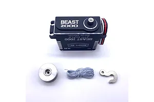 Reefs RC Aluminium BEAST 2000 1/5 Scale 144kg 16.8V Direct Power Brushless Metal Gear Winch Servo with Spool - Black image 100955
