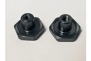 MIP Metal 17mm Wheel Hex Adapter Nuts 2Pcs - Black