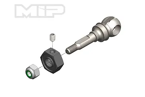 MIP X-Duty Front (+11mm Offset) CVD Wheel Axle 1Pc with Bearing