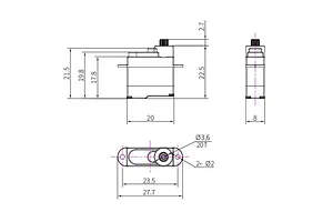Reefs RC SUB Micro 3.52kg SMART 8.4V Metal Geared Servo/Winch - Black image 101603