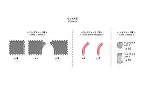 Kyosho Mini-Z Grand Prix Circuit 30 Large Corner Expansion Kit 12Pcs image 101690