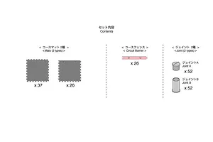 Kyosho Mini-Z Grand Prix Circuit 50 Large Corner Expansion Kit 63Pcs image 101692