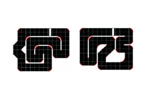 Kyosho Mini-Z Grand Prix Circuit 50 Large 45 Degree Corner Expansion Kit 16Pcs image 101698