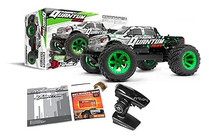 Maverick Quantum MT Flux RC Monster Truck Electric Brushless 4WD 1/10 Scale RTR - Silver/Green image 101731