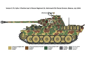 Italeri 1/72 Pz.Kpfw. V Panther Ausf. A Tank Scaled Plastic Model Kit image 101757