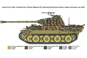 Italeri 1/72 Pz.Kpfw. V Panther Ausf. A Tank Scaled Plastic Model Kit image 101759