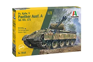 Italeri 1/72 Pz.Kpfw. V Panther Ausf. A Tank Scaled Plastic Model Kit image 101763