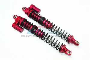 GPM Red Aluminium 208mm Rear Adjustable Piggyback Shocks 2Pcs