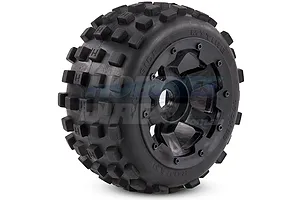 Rovan 4.7/5.5" Baja 5B Rear MX Tyres on Black Rims - Beadlocked Wheels 2Pcs image 10292