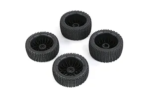Rovan 4.7/5.5" Baja 5B Dirt Buster Tyres on Black Mesh Rims 4Pcs - Beadlocked Wheels image 104260