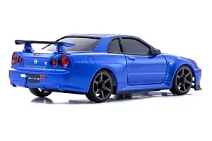 Kyosho Mini-Z Nissan Skyline R34 GT-R V Spec II Nur RC Drift Car Electric AWD RTR - Metallic Blue image 104827