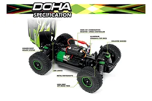 Maverick Doha RC Desert Truck Electric 4WD 1/20 Scale RTR - Green image 105028