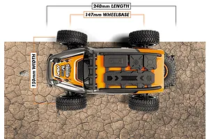 Maverick Doha RC Desert Truck Electric 4WD 1/20 Scale RTR - Orange image 105046