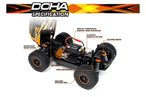 Maverick Doha RC Desert Truck Electric 4WD 1/20 Scale RTR - Orange image 105047