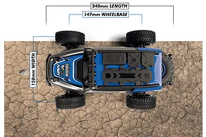 Maverick Doha RC Desert Truck Electric 4WD 1/20 Scale RTR - Blue image 105060