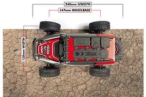 Maverick Doha RC Desert Truck Electric 4WD 1/20 Scale RTR - Red image 105080