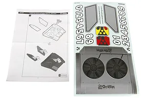 Axial Yeti XL Y-480 Rear Interior &amp;amp; Numper Plate Set image 10558
