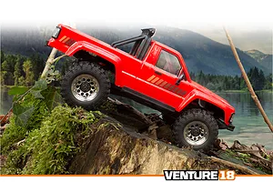 HPI Venture18 Flux 1985 Toyota Hilux SR5 RC Rock Crawler Electric Brushless 4WD 1/18 Scale RTR - Red image 105733
