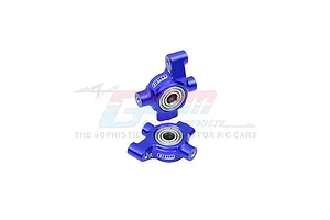 GPM Aluminium Steering Hubs with Larger Bearings 2Pcs - Blue