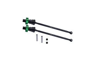 GPM Medium Carbon Steel CVD Driveshafts with Aluminium Wheel Hexes Set - Green