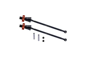 GPM Medium Carbon Steel CVD Driveshafts with Aluminium Wheel Hexes Set - Orange