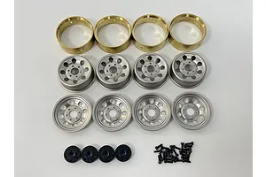 Hobby Plus 1.2" Steelie Beadlock Rims 4Pcs - Silver