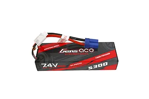 Gens Ace 7.4V 5300mAh 60C Hard Case LiPo Battery