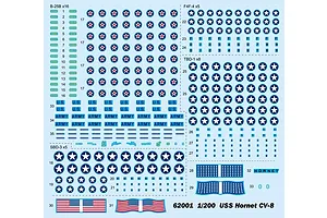I Love Kit 1/200 USS Hornet CV-8 Aircraft Carrier Scaled Plastic Model Kit image 107462