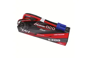 Gens Ace 7.4V 5300mAh 60C 2S Hard Case LiPo Battery image 108252