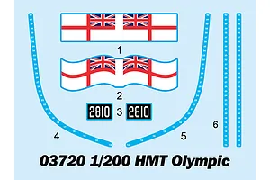 Trumpeter 1/200 Olympic Ocean-Liner Scaled Plastic Model Kit image 108497