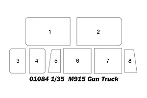 Trumpeter 1/35 M915 Gun Truck Scaled Plastic Model Kit image 108516