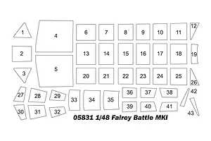 Trumpeter 1/48 Fairey Battle Mk1 Light Bomber Scaled Plastic Model Kit image 108526