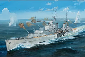 Trumpeter 1/350 HMS Argonaut Light Cruiser Scaled Plastic Model Kit image 108581