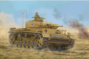 Trumpeter 1/16 Pz.Kpfw.III Ausf.J Panzer Medium Tank Scaled Plastic Model Kit image 108608