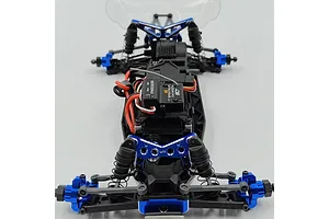Yeah Racing Aluminium Front and Rear Shock Towers 2Pcs - Dark Blue image 2