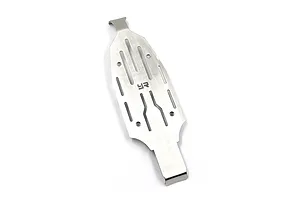 Yeah Racing Stainless Steel Chassis Skid Plate - Silver