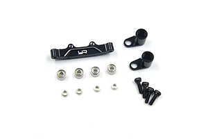 Yeah Racing Aluminium Steering Bell Crank/Drag Link Assembly - Black