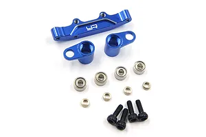 Yeah Racing Aluminium Steering Bell Crank/Drag Link Assembly - Dark Blue
