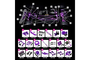 Yeah Racing Aluminium Conversion Kit - Magenta image 108819