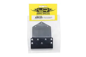 Yeah Racing black aluminium front bumper skid plate for Team Associated RC10 in original retail packaging.