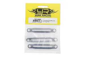 Three Yeah Racing graphite body post stiffener bars for Tamiya TT02 in original retail packaging.