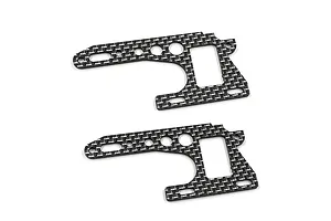 Yeah Racing Graphite Front Chassis Brace Plate Set