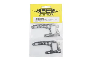 Yeah Racing Graphite Front Chassis Brace Plate Set for Kyosho Optima Pro in original retail packaging.
