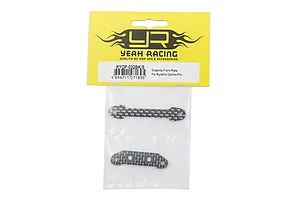 Yeah Racing Graphite Front Brace Plate for Kyosho Optima Pro in original yellow and white retail packaging.